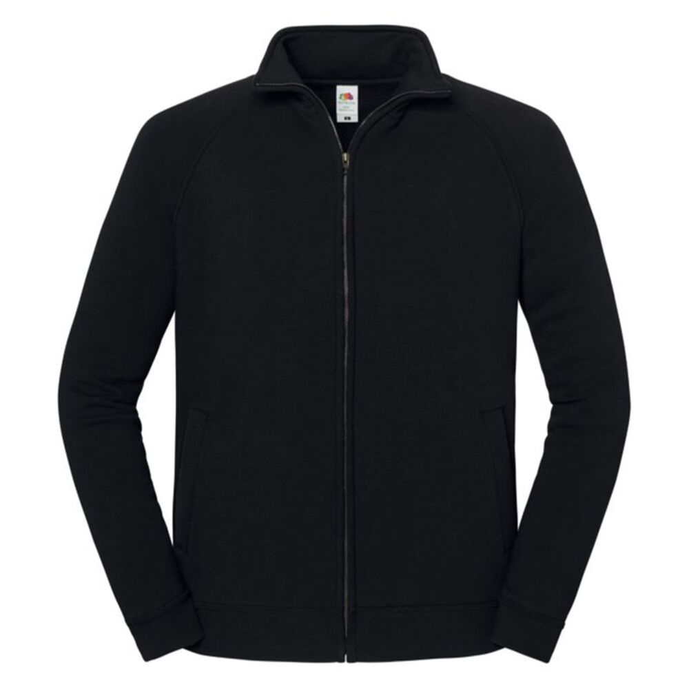 Fruit of the Loom Mens Iconic  Sweat Jacket / Black